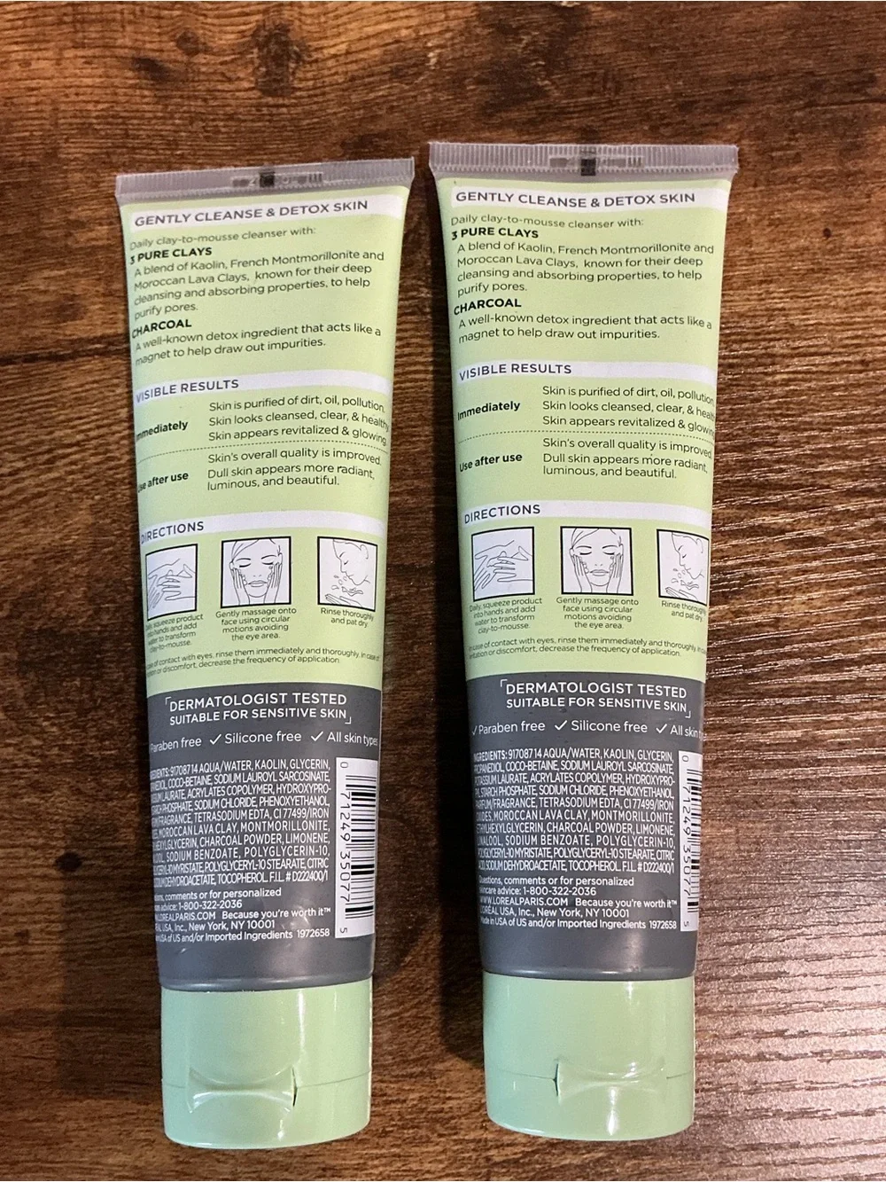 L’Oréal Pure-Clay Daily Detox Cleanser Lot of 2